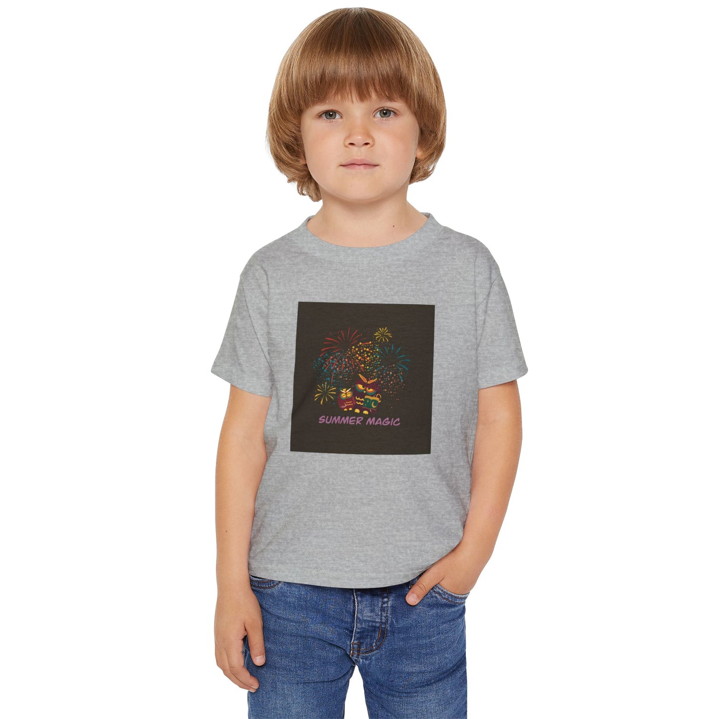 Summer Magic Toddler T-Shirt, Cute Summer Tee, Kids Fireworks Shirt, Children's Holiday Top, Fun Summer Apparel