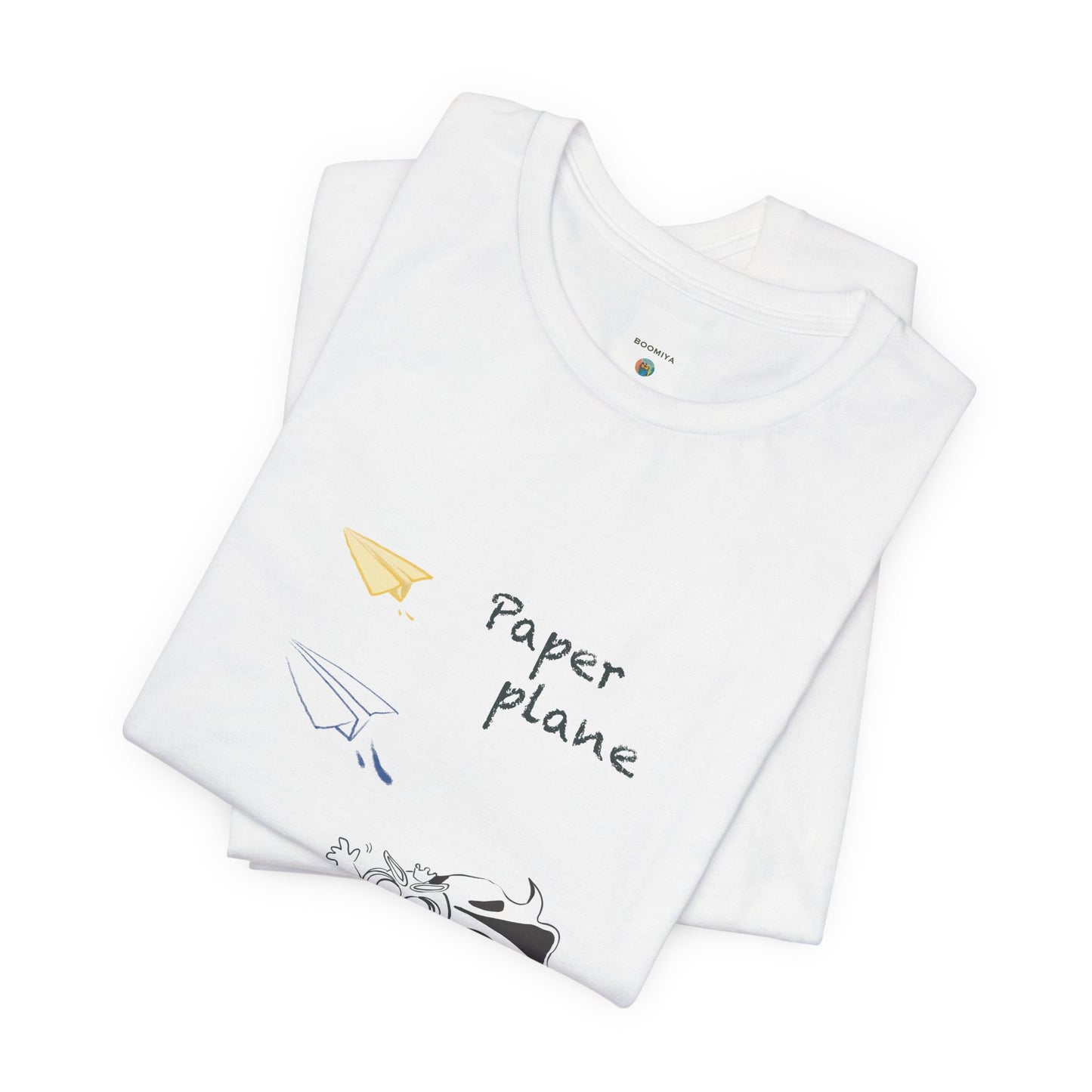 Paper Plane Tomo   T-Shirt —  Minimal Cute Tee|Soft Dream Graphic Shirt