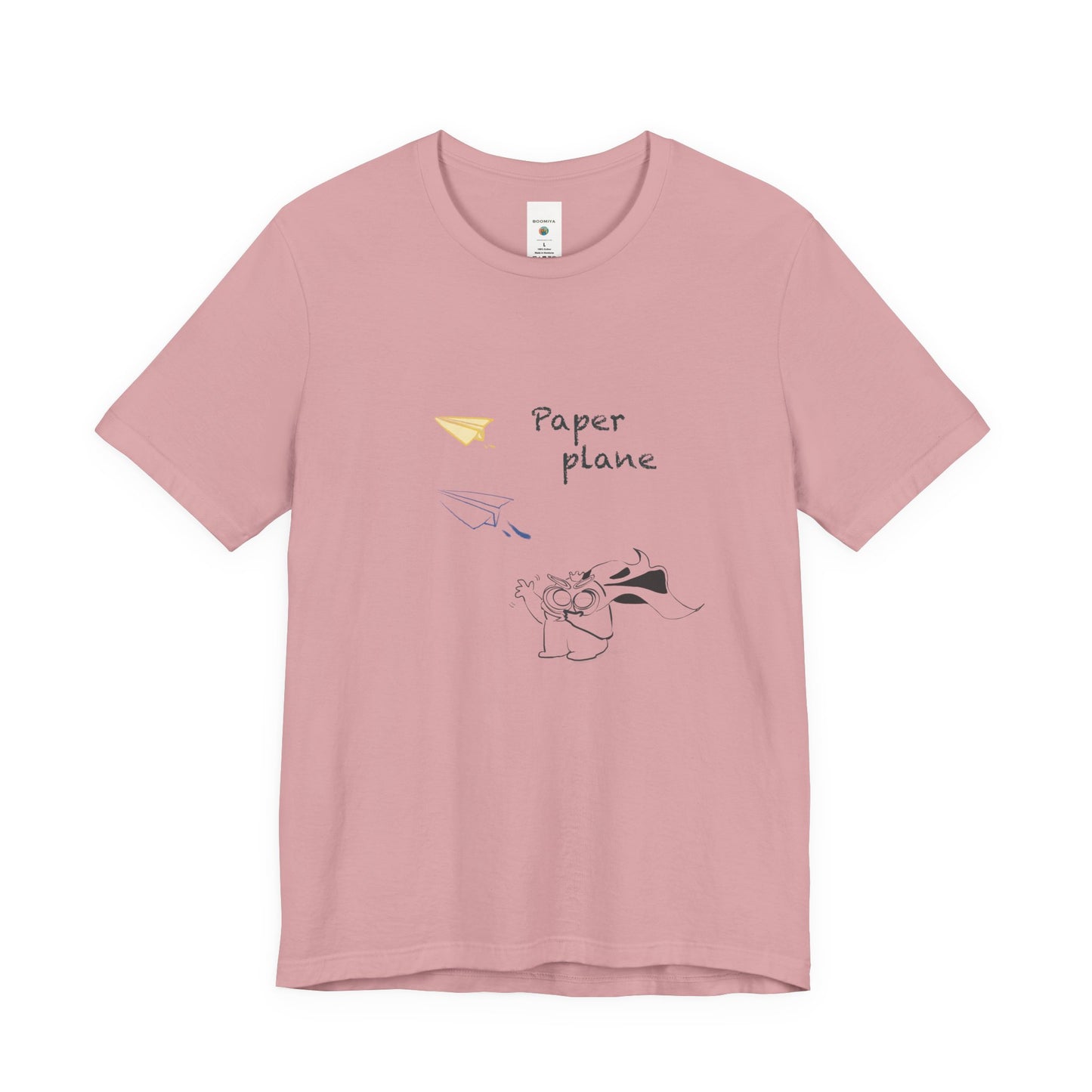 Paper Plane Tomo   T-Shirt —  Minimal Cute Tee|Soft Dream Graphic Shirt