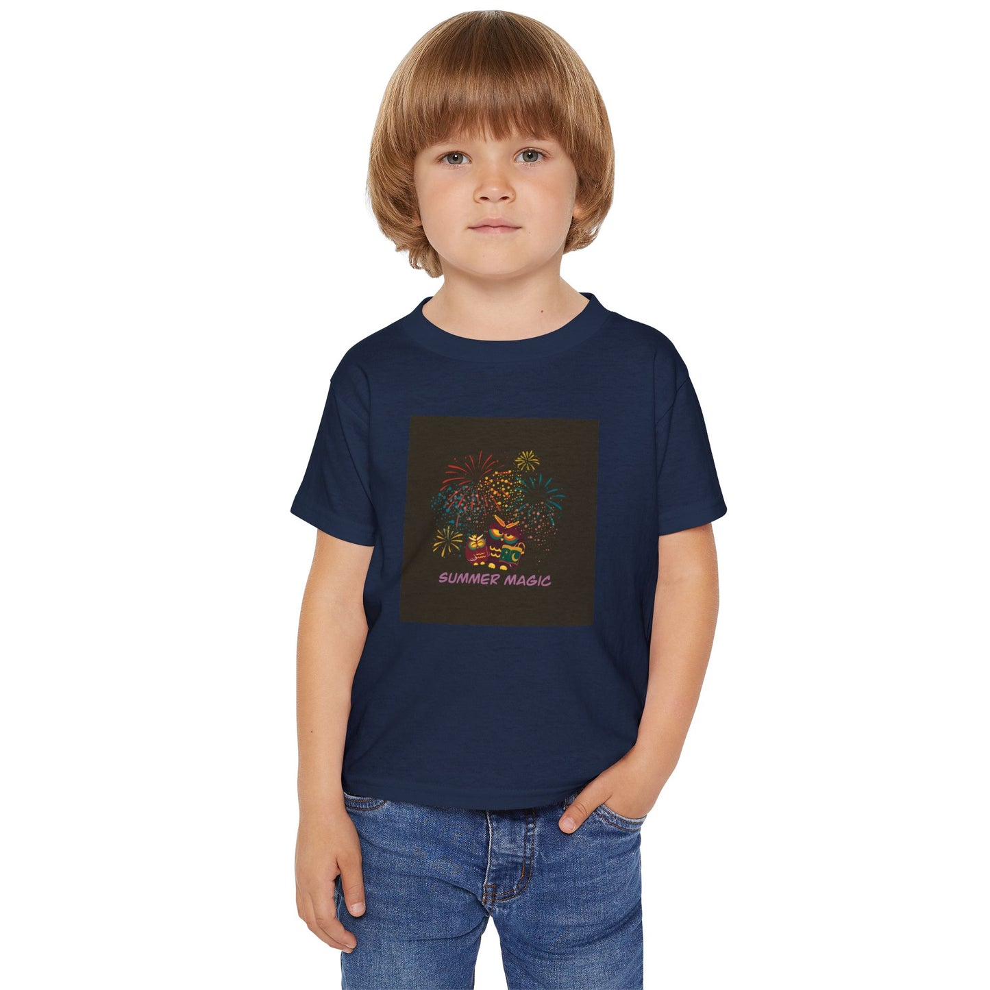 Summer Magic Toddler T-Shirt, Cute Summer Tee, Kids Fireworks Shirt, Children's Holiday Top, Fun Summer Apparel