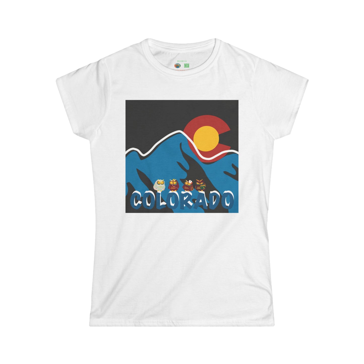 Colorado Mountain Graphic Tee | Women's Softstyle T-Shirt, Colorado Lover Gift, Travel Shirt, Nature Top, Outdoor Adventure Apparel