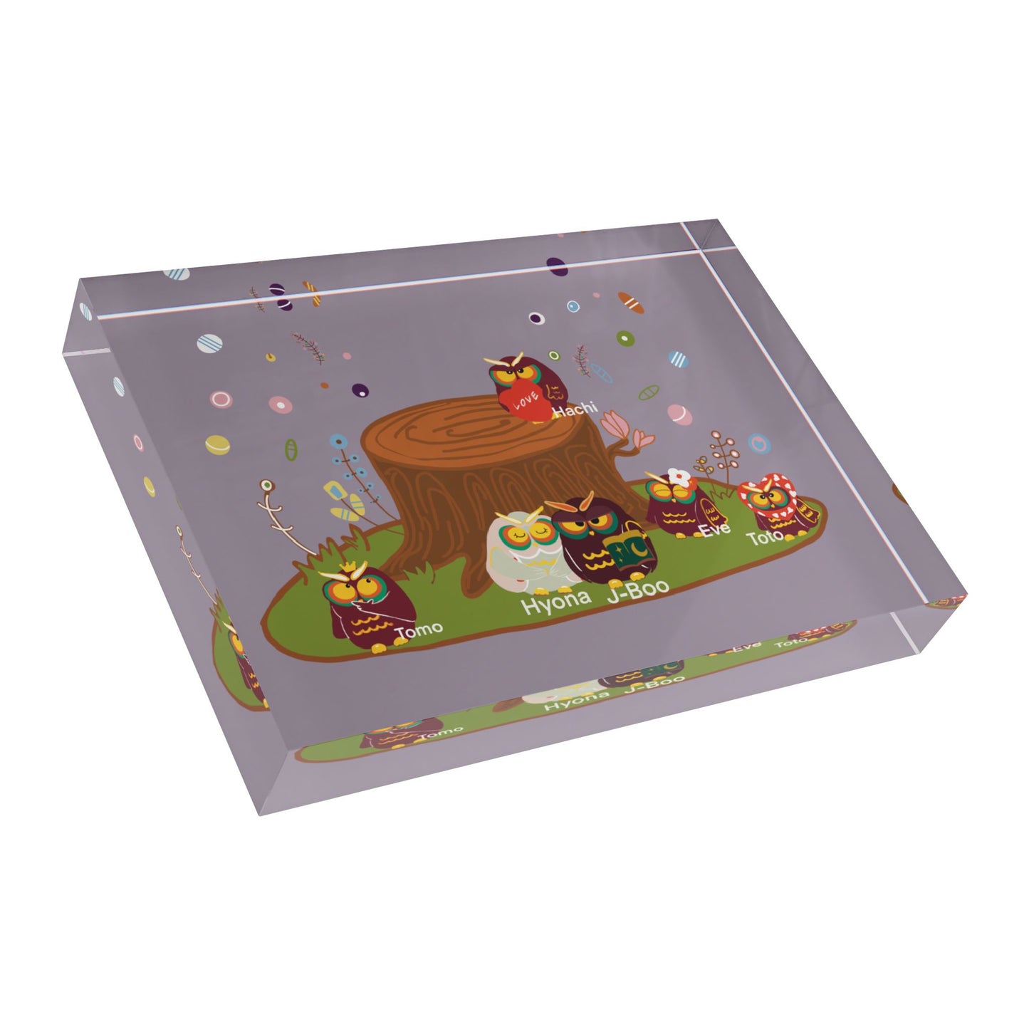 Whimsical Owl Photo Block – Cute Animal Decor for Home & Gifts