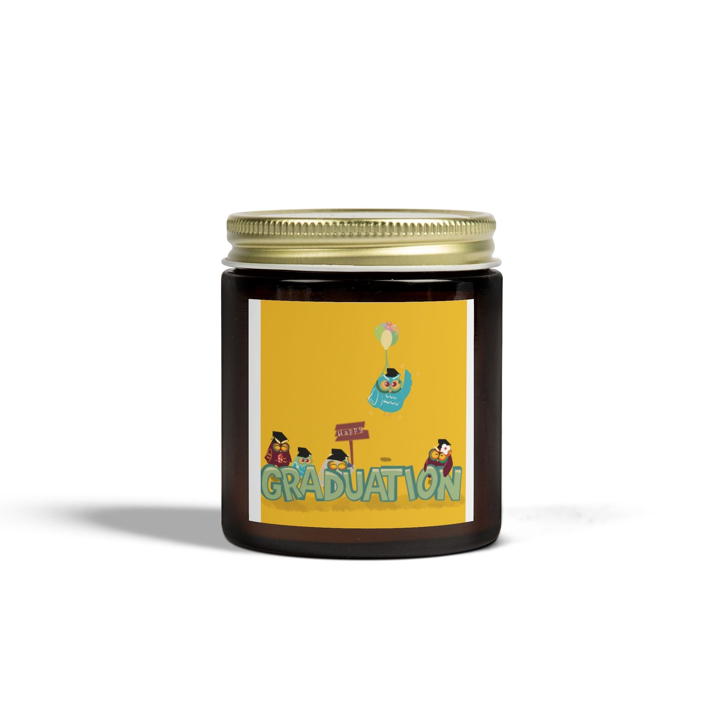 Graduation Scented Candle - Coconut Apricot Wax (4oz, 9oz) | Celebrate Your Achievement