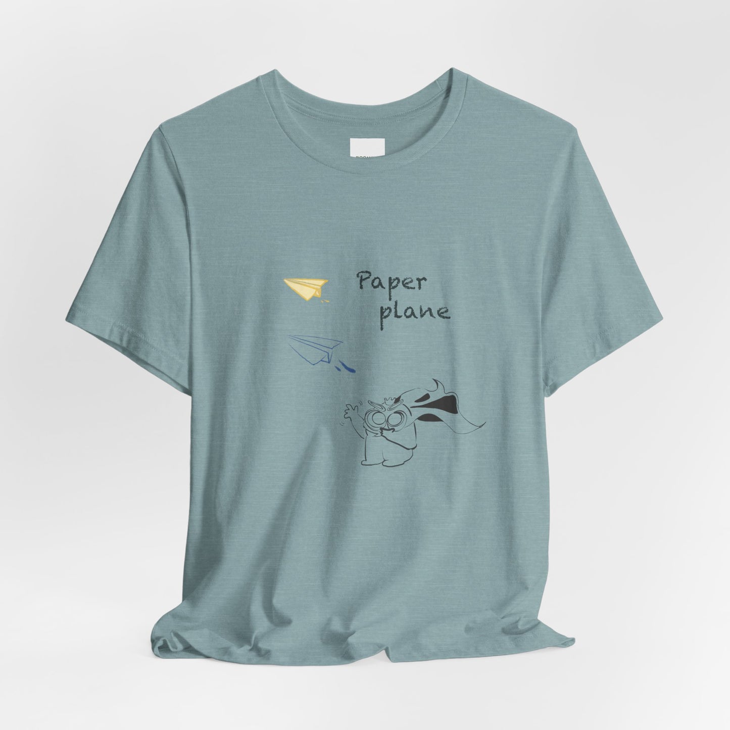 Paper Plane Tomo   T-Shirt —  Minimal Cute Tee|Soft Dream Graphic Shirt