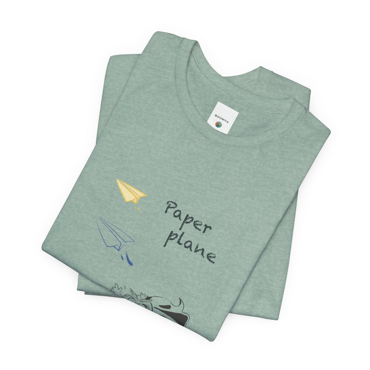 Paper Plane Tomo   T-Shirt —  Minimal Cute Tee|Soft Dream Graphic Shirt