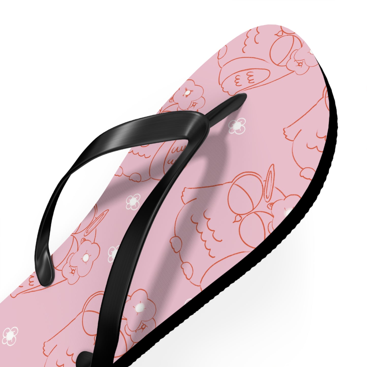 Cute Pink Flip Flops with Owl Design | Summer Footwear, Beach Shoes, Gift for Her, Vacation Essentials, Poolside Sandals