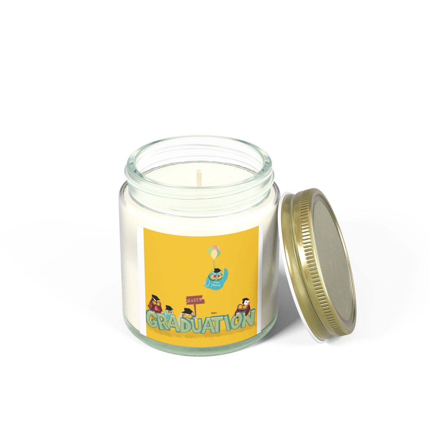 Graduation Scented Candle - Coconut Apricot Wax (4oz, 9oz) | Celebrate Your Achievement