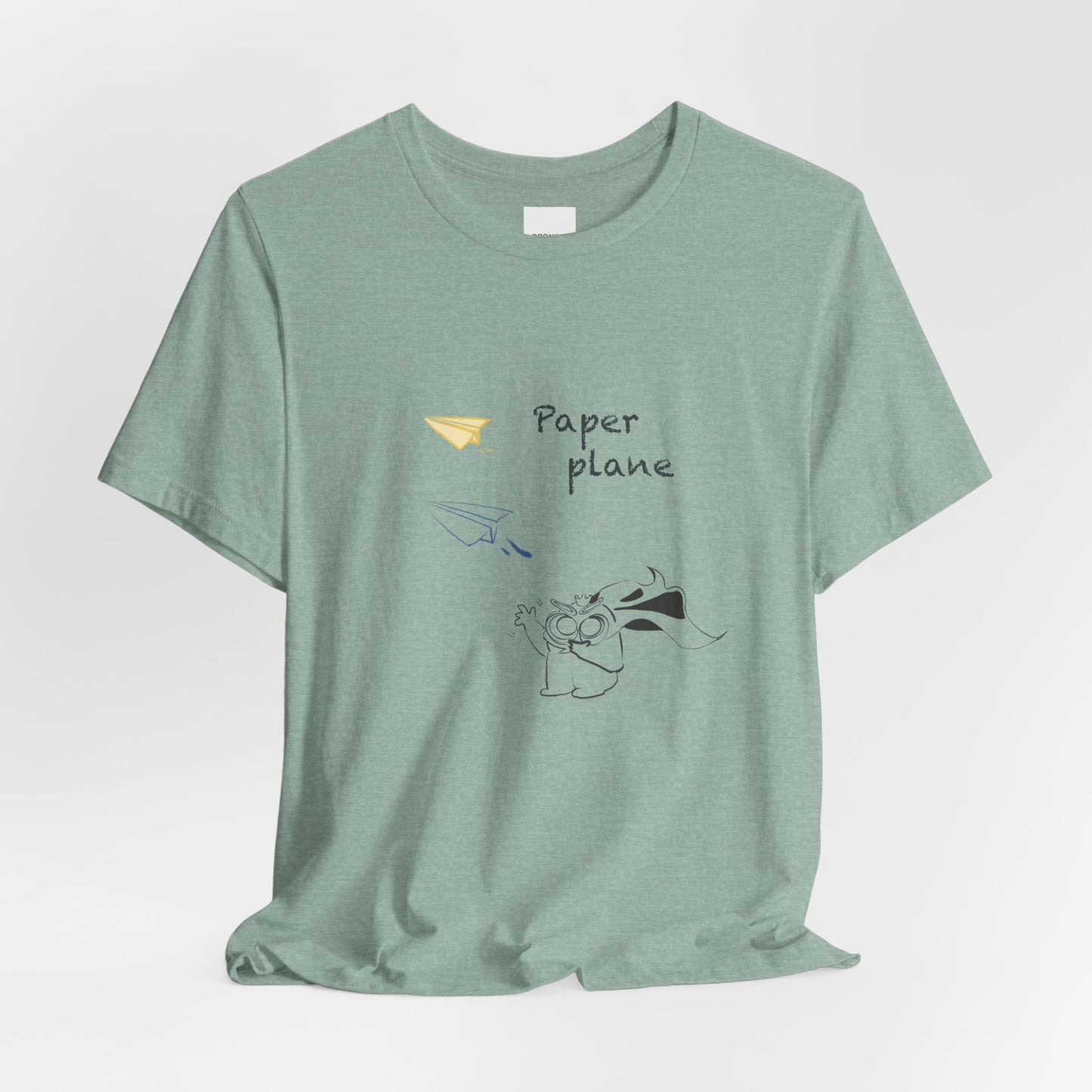 Paper Plane Tomo   T-Shirt —  Minimal Cute Tee|Soft Dream Graphic Shirt