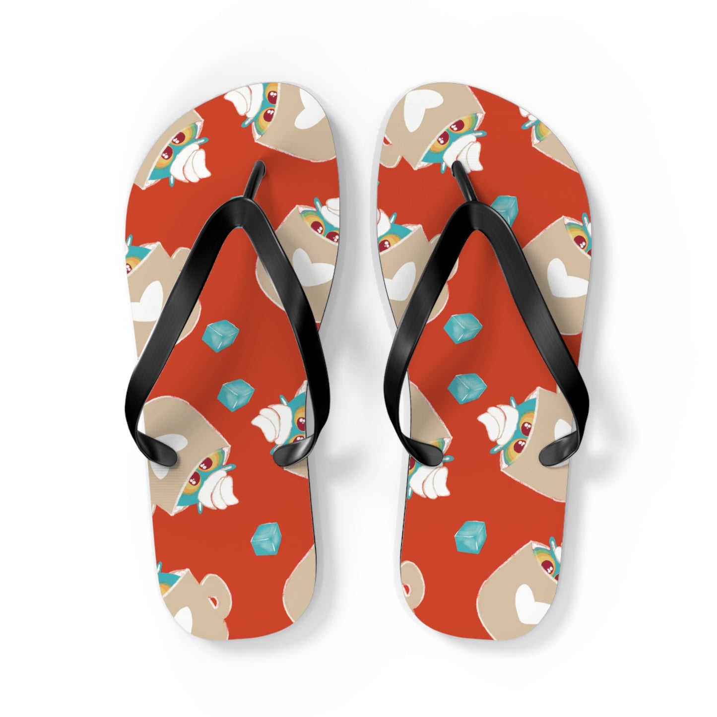 Colorful Summer Flip Flops, Beach Footwear, Vacation Sandals, Poolside Accessories, Fun Summer Vibes