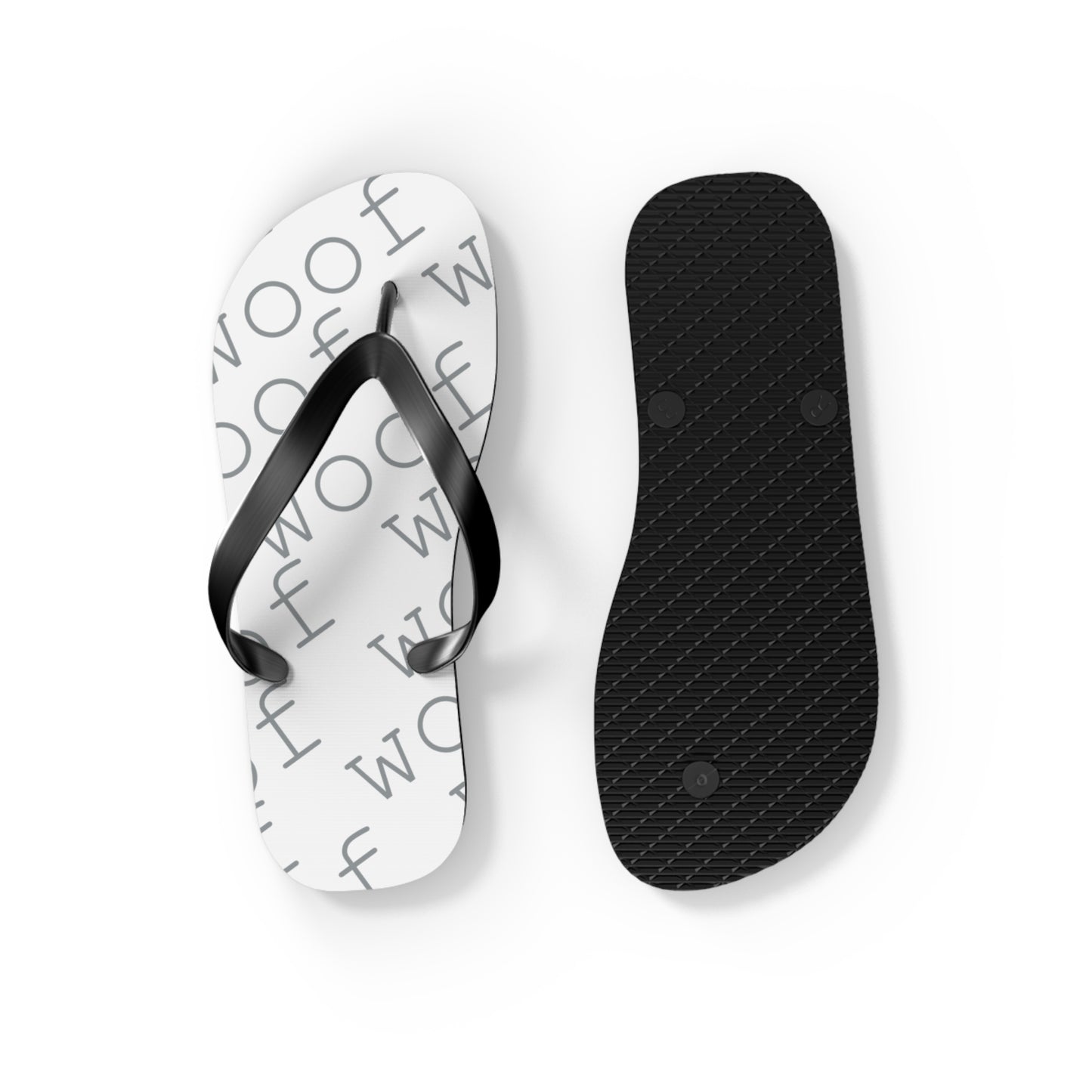 Playful Pet-Themed Flip Flops for Animal Lovers | Dog Lover's Sandals, Cute Footwear, Summer Fun, Beachwear, Woof Design