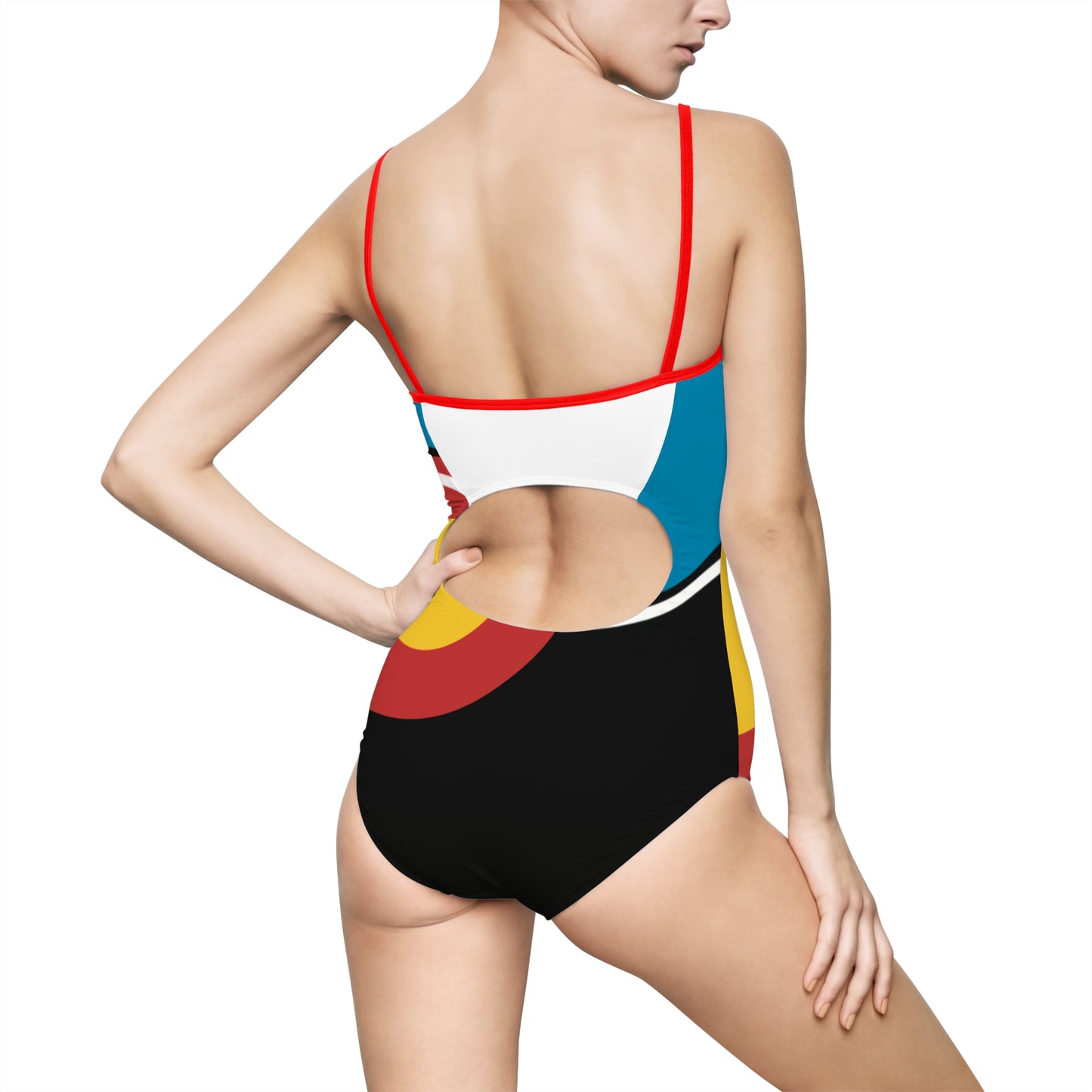 Vibrant Women's One-Piece Swimsuit | Summer Swimwear, Beach Days, Pool Parties, Vacation Essential, Fun Patterned Bathing Suit