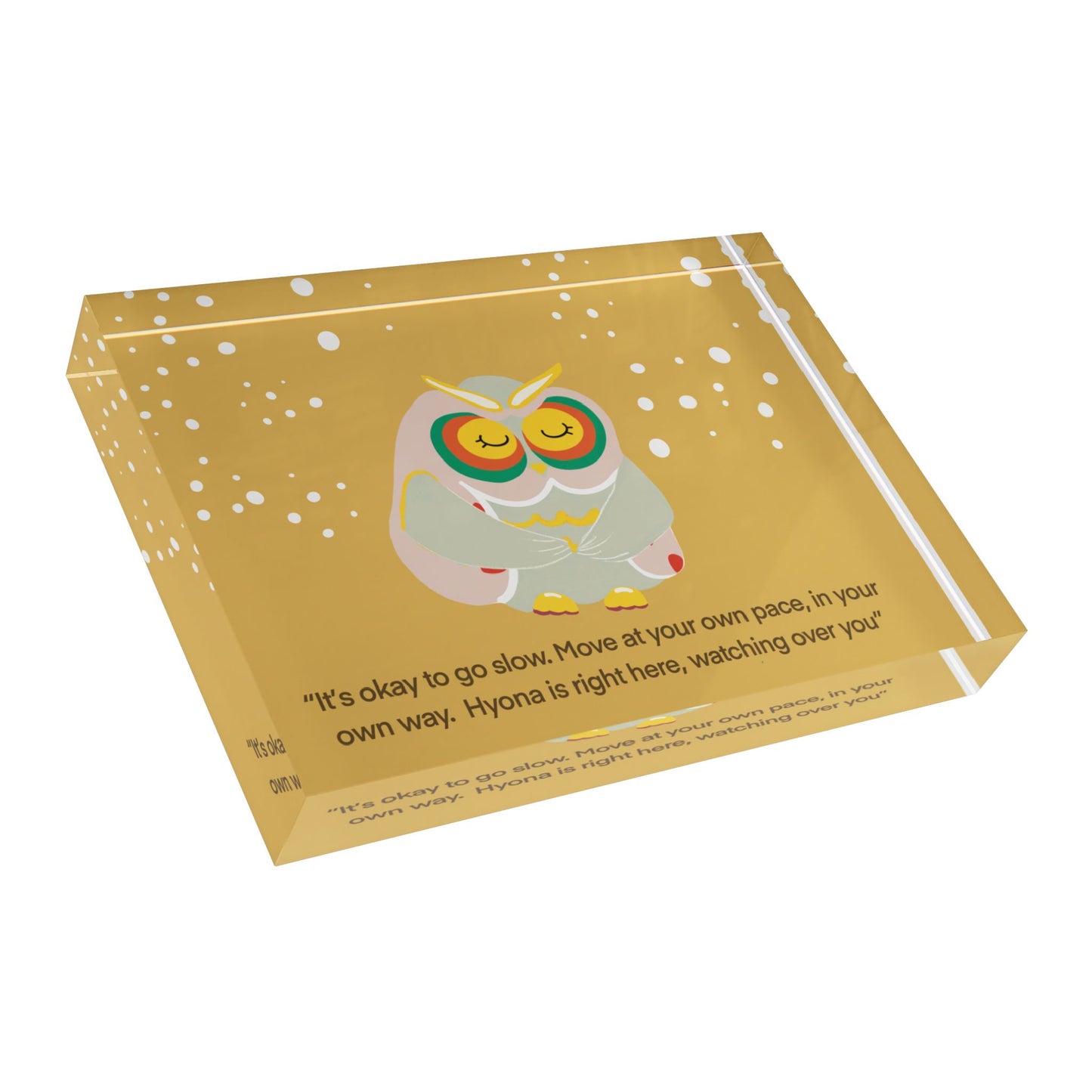 Inspirational Owl Photo Block | Unique Home Decor | Motivational Gift for All Occasions