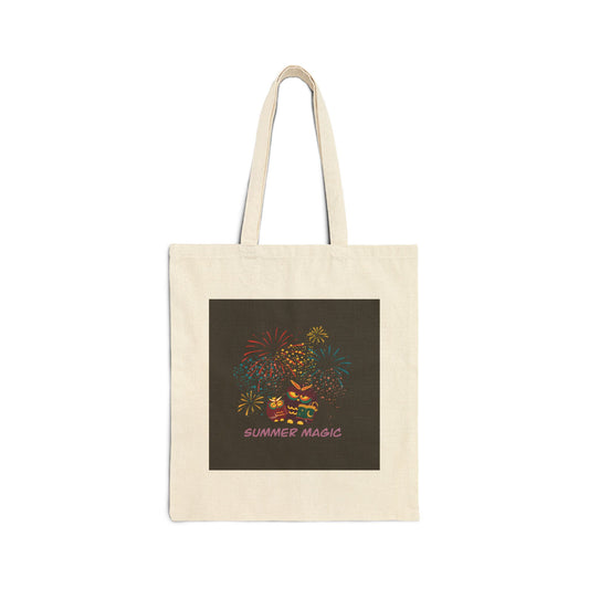Summer Magic Tote Bag, Eco-Friendly Tote, Reusable Shopping Bag, Beach Bag, Gift for Her, Summer Vibes
