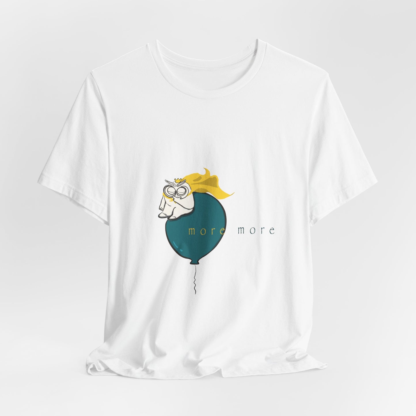 Tomo on Balloon Graphic Tee — "more more"