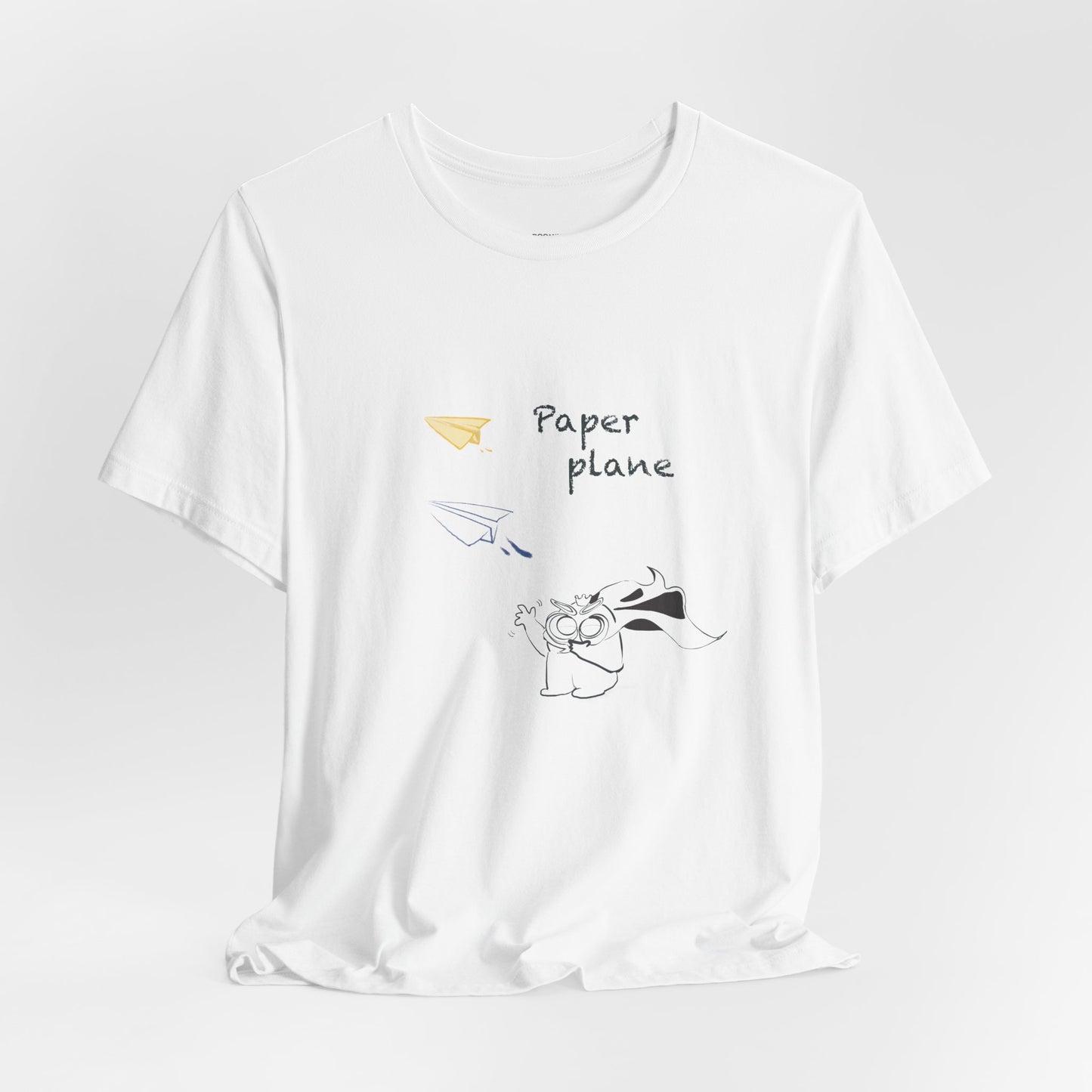Paper Plane Tomo   T-Shirt —  Minimal Cute Tee|Soft Dream Graphic Shirt