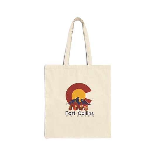 Fort Collins Colorado Cotton Canvas Tote Bag - Eco-Friendly & Stylish Reusable Shopping Bag