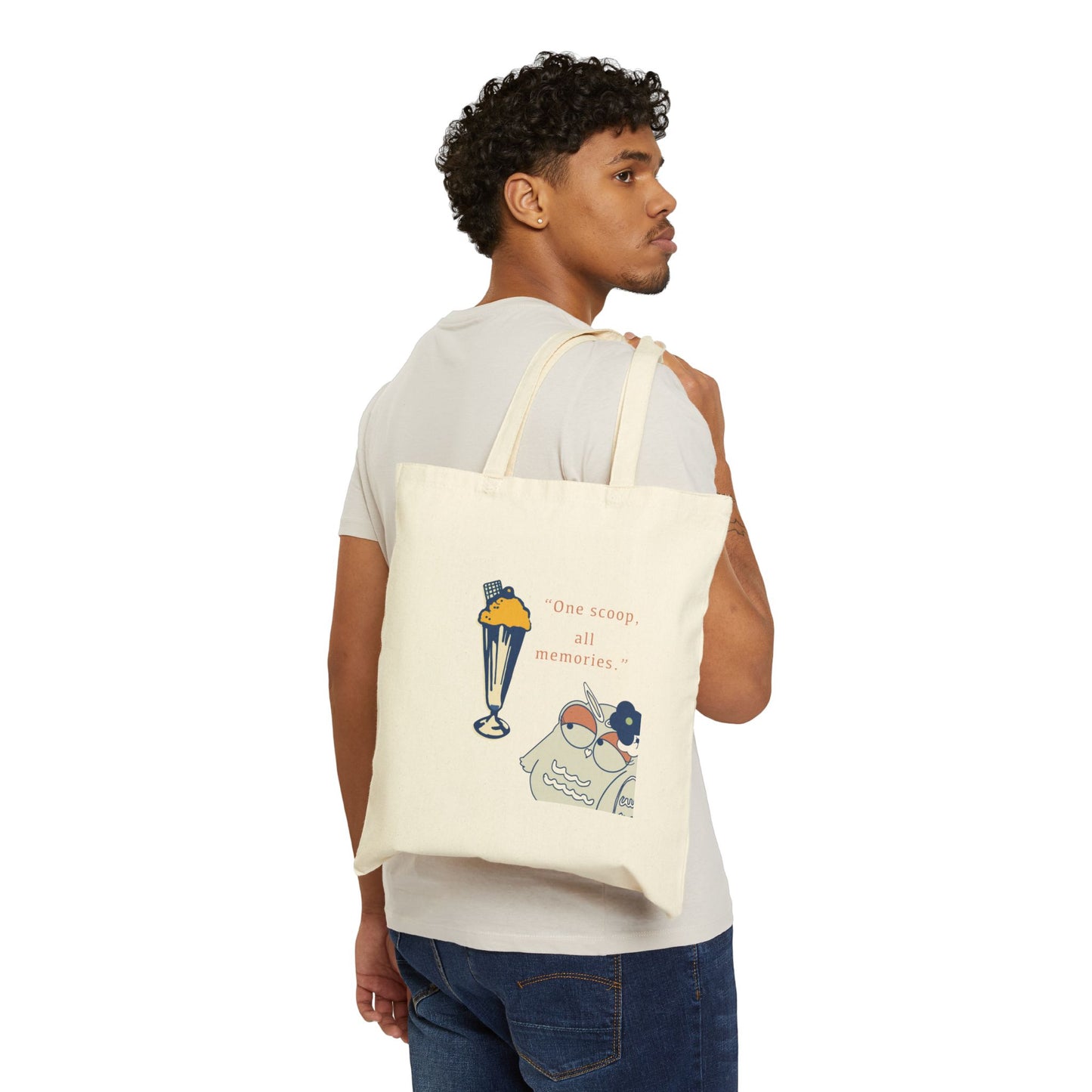 Charming Ice Cream Lover Tote Bag | Perfect for Summer Outings, Grocery Shopping, Eco-Friendly, Gift for Foodies, Fun Accessories