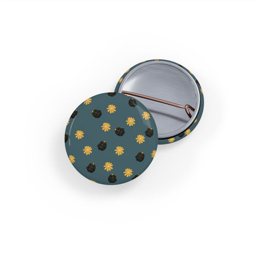 Cute Floral Round Pins, Trendy Enamel Pins, Fashion Accessories, Cute Gifts for Friends, DIY Pin Badges, Collectible Pins