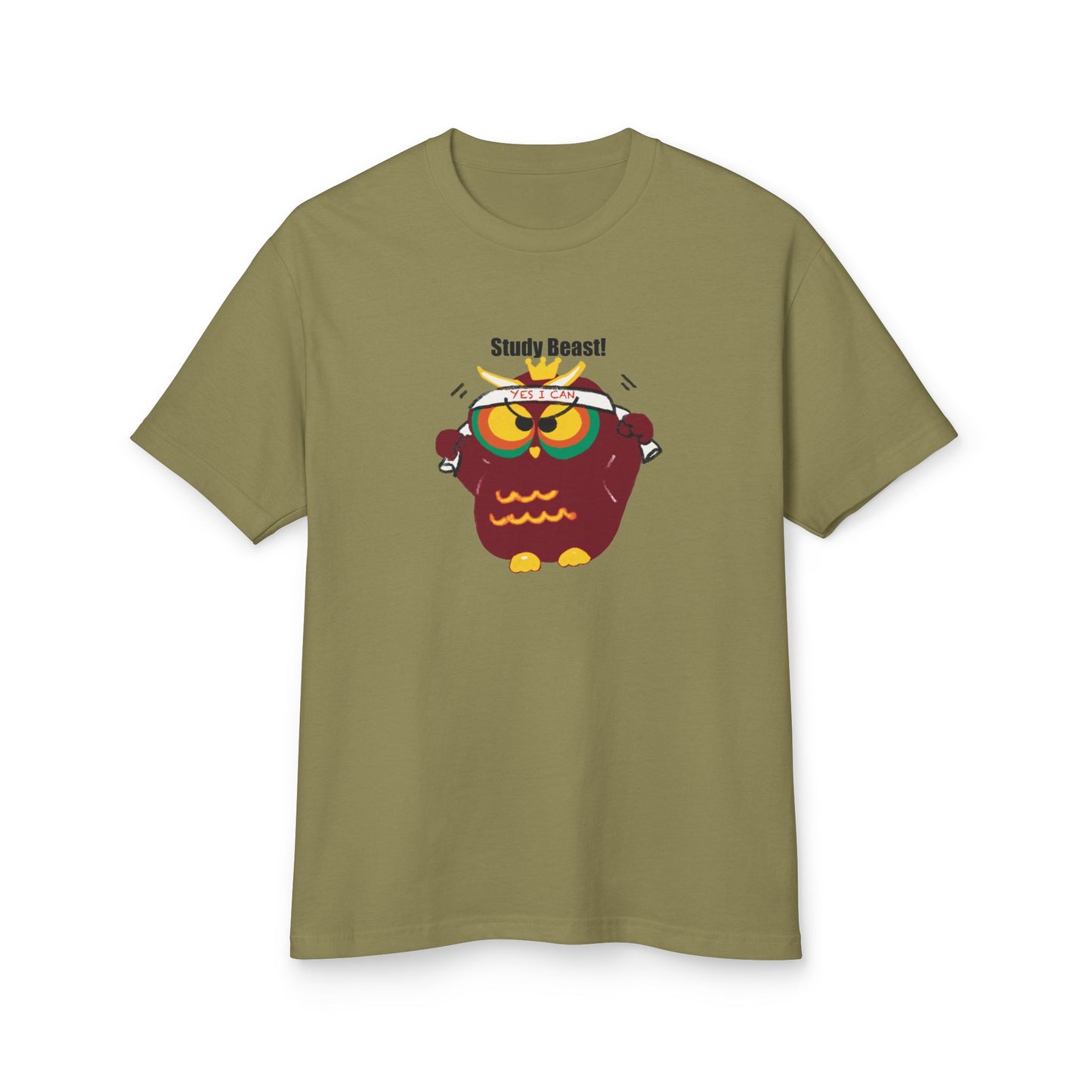 Study Beast Unisex Tee, Funny Owl Shirt, Student Gift, Study Motivational Apparel, College Humor T-Shirt