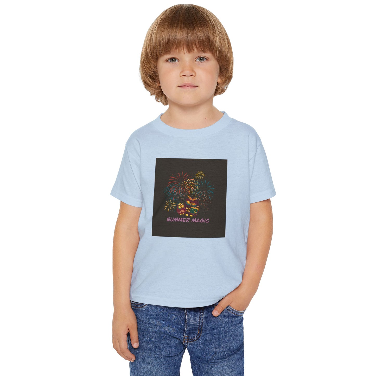 Summer Magic Toddler T-Shirt, Cute Summer Tee, Kids Fireworks Shirt, Children's Holiday Top, Fun Summer Apparel