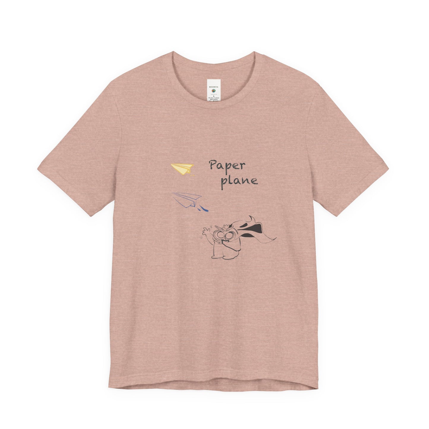 Paper Plane Tomo   T-Shirt —  Minimal Cute Tee|Soft Dream Graphic Shirt