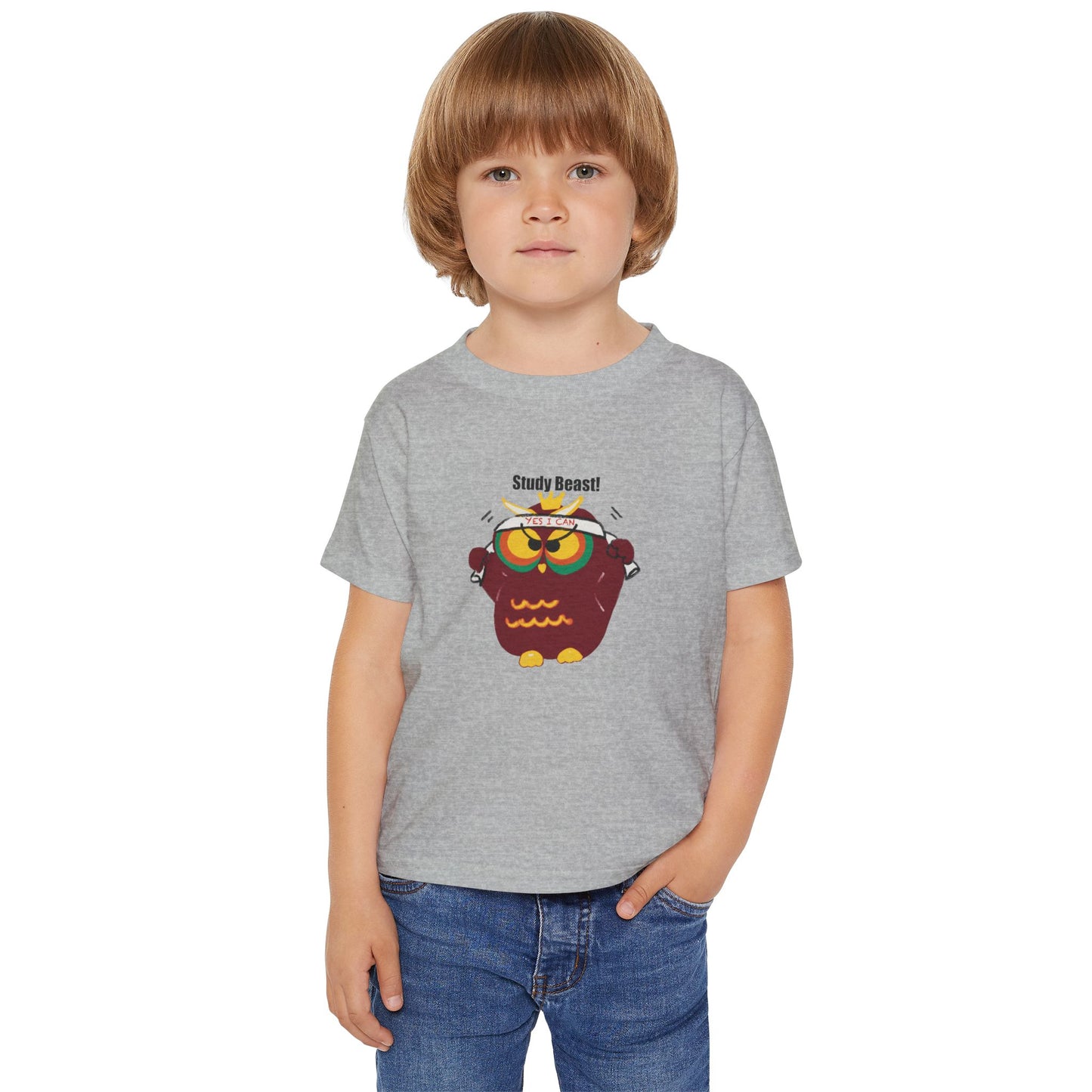 Study Beast Toddler T-Shirt, Cute Kids Gift, Back-to-School Shirt, Owl Graphic Tee, Fun Learning Outfit, Nursery Apparel