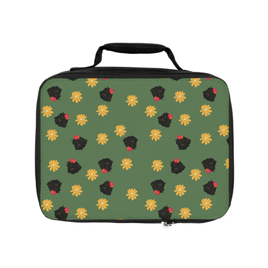 Charming Floral Lunch Bag - Cute Dog Design, Fun Picnic Accessory, School Lunch Tote, Dog Lover Gift, Eco-Friendly Snack Carrier