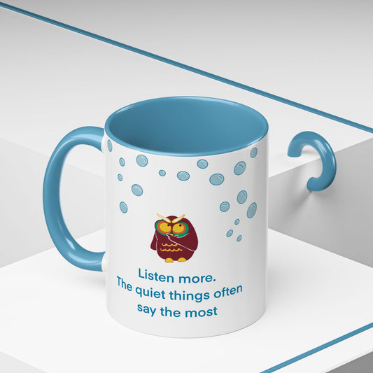 Inspiring Owl Coffee Mug - A Thoughtful Gift for Seekers, Motivational Drinkware for Home, Inspirational Quote Mug, Cozy Kitchen Decor