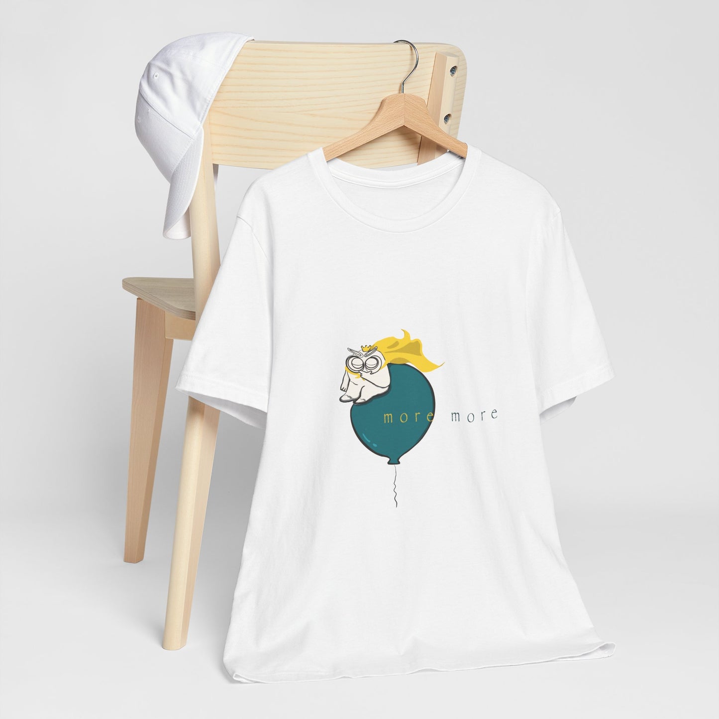 Tomo on Balloon Graphic Tee — "more more"