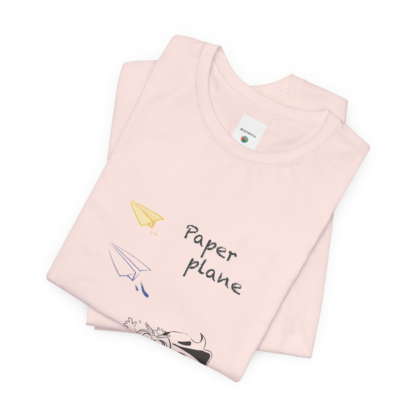 Paper Plane Tomo   T-Shirt —  Minimal Cute Tee|Soft Dream Graphic Shirt