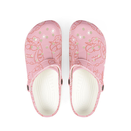 Whimsical Pink EVA Foam Shoes, Cute Clogs for Kids, Fun Garden Footwear, Lightweight Summer Slippers, Perfect Gift for Birthdays