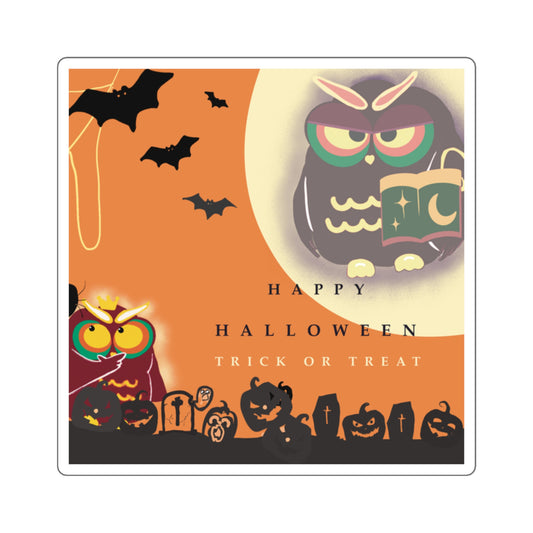 Halloween Owl Stickers | Spooky Decor, Party Favors, Trick or Treat Supplies, Cute Fall Accessories, Boo-tiful Home Decor