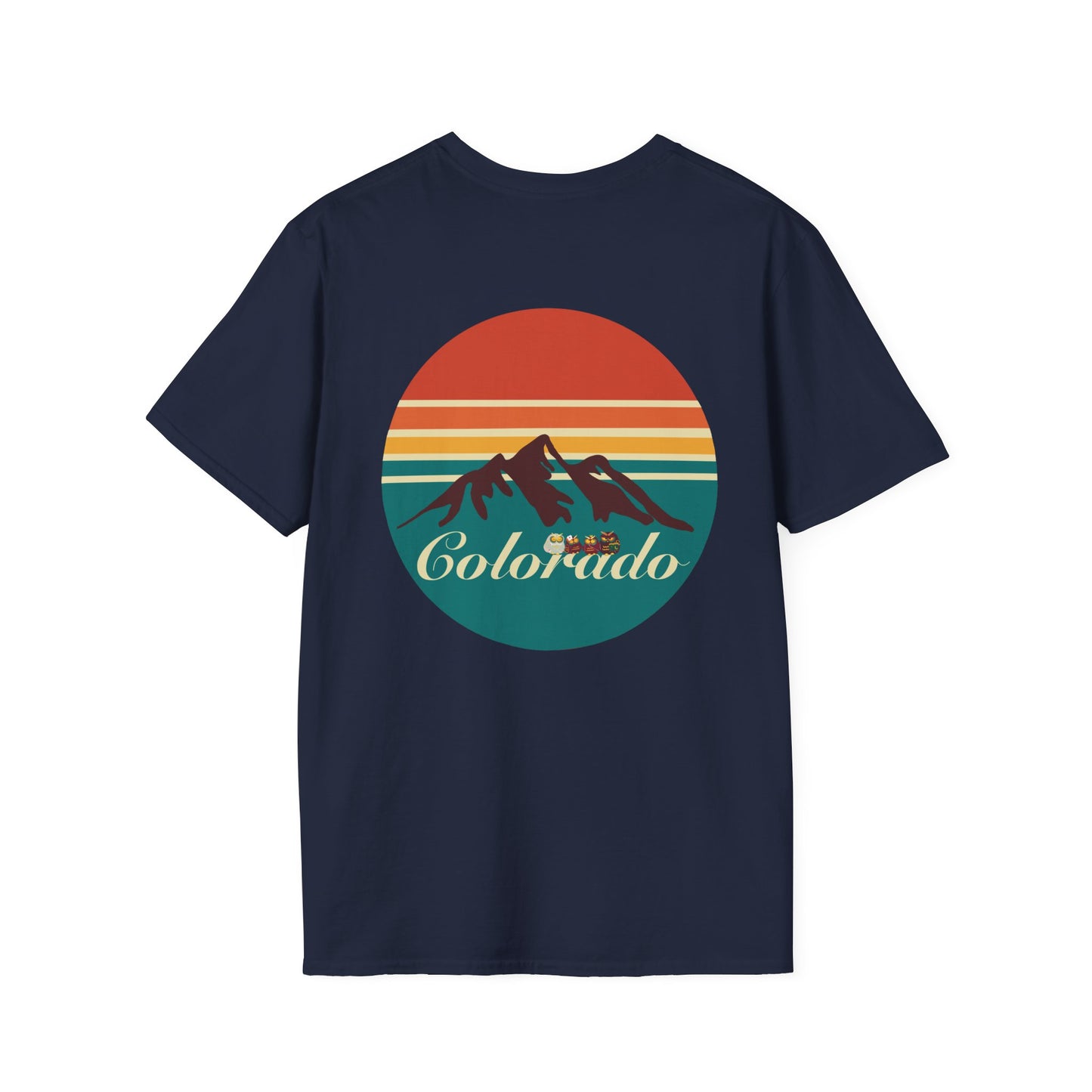Retro Colorado Mountain T-Shirt | Softstyle Tee for Nature Lovers, Outdoor Adventures, Gifts, Travel Souvenir, Vintage Style