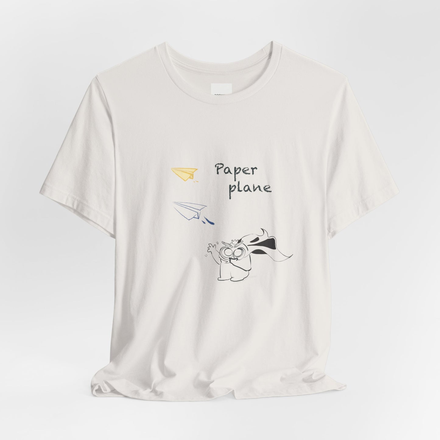Paper Plane Tomo   T-Shirt —  Minimal Cute Tee|Soft Dream Graphic Shirt