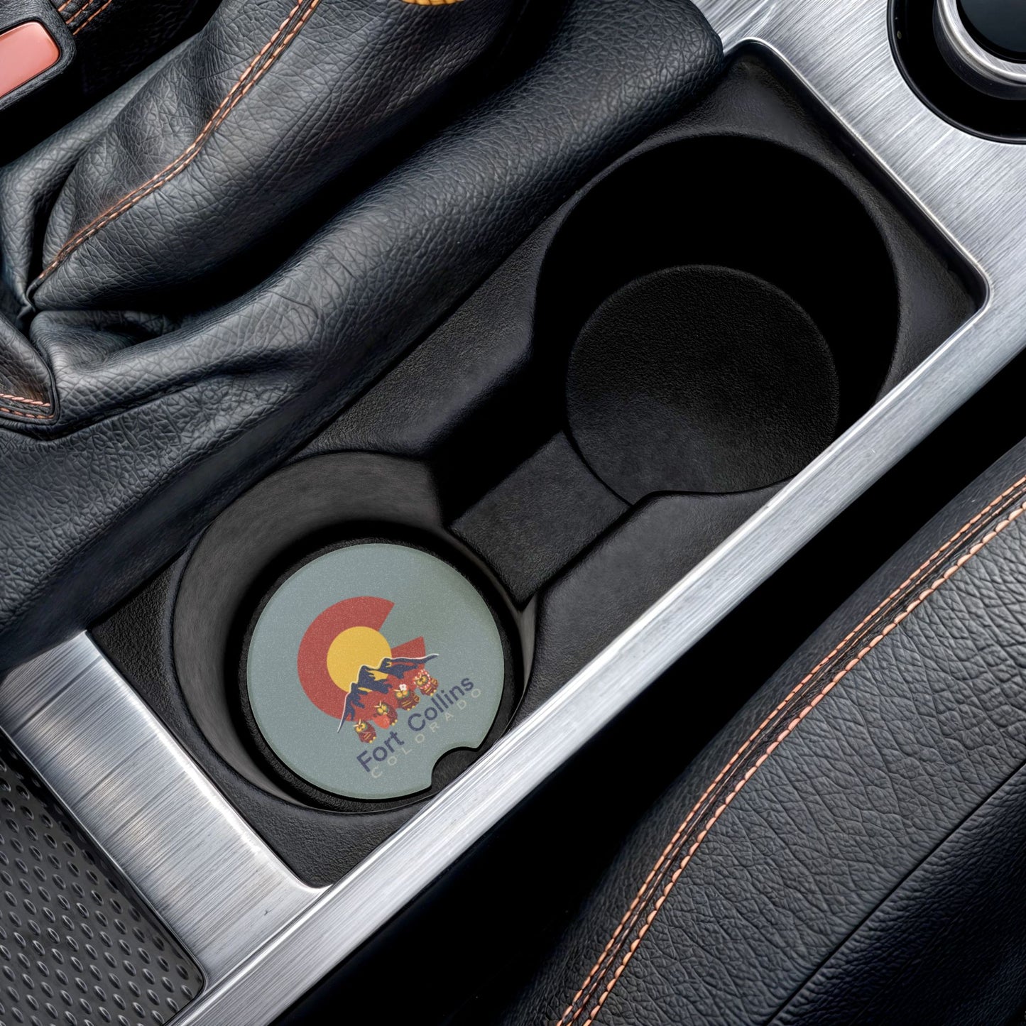 Colorado Soapstone Car Coaster, Fun Car Accessories, Eco-Friendly Gifts, Fort Collins Decor, Summer Road Trip Essentials