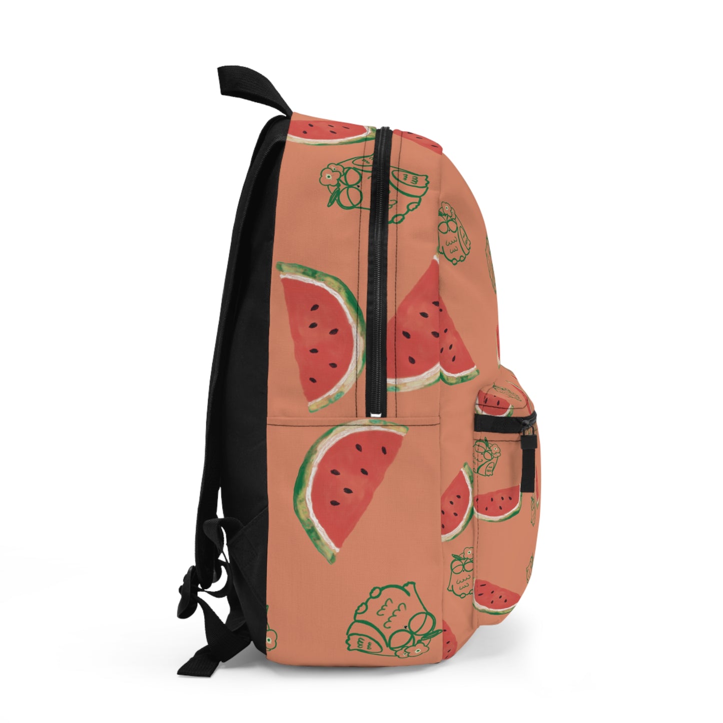 Watermelon Pattern Backpack | Cute School Bag, Summer Travel Accessory, Stylish Book Bag, Fun Gift for Kids & Teens