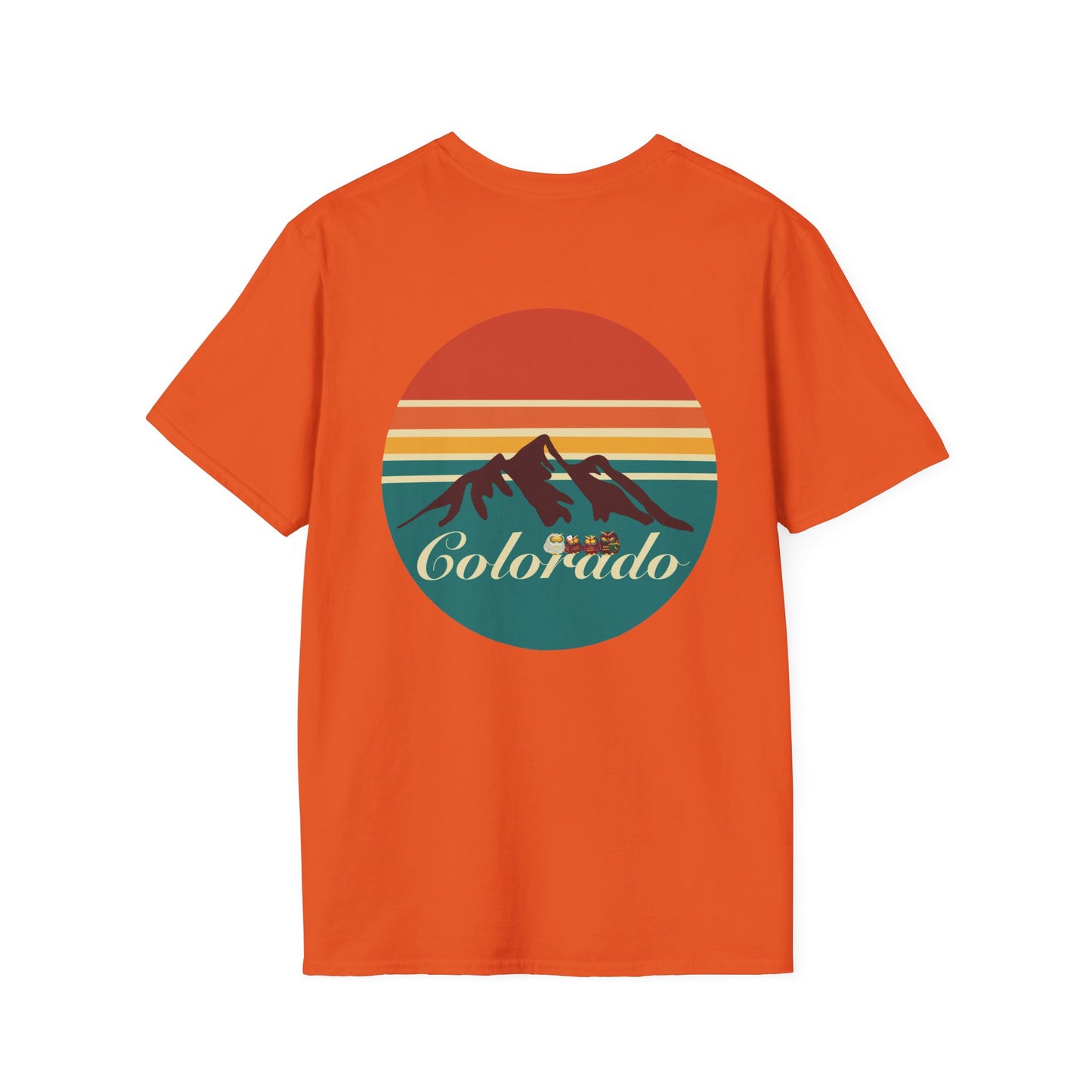 Retro Colorado Mountain T-Shirt | Softstyle Tee for Nature Lovers, Outdoor Adventures, Gifts, Travel Souvenir, Vintage Style