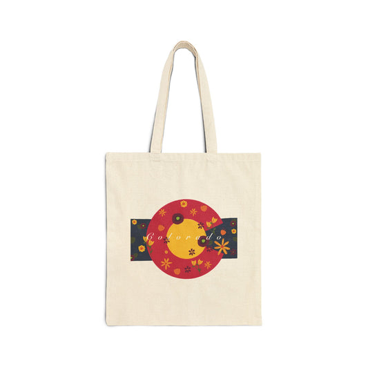 Vibrant Floral Tote Bag, Eco-Friendly Shopping Bag, Beach Bag, Reusable Grocery Bag, Gift for Her, Artsy Canvas Bag