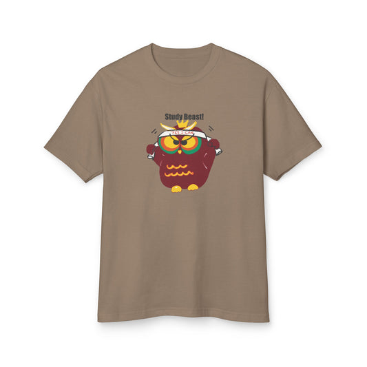 Study Beast Unisex Tee, Funny Owl Shirt, Student Gift, Study Motivational Apparel, College Humor T-Shirt