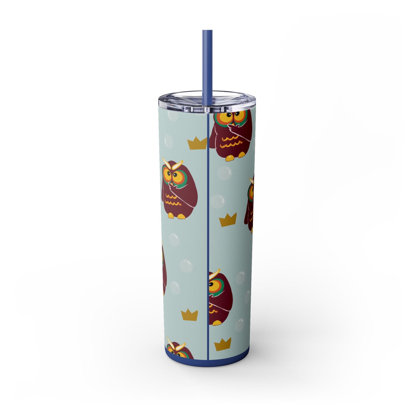 Owl Themed 20oz Skinny Tumbler with Straw - Cute & Fun Drinkware