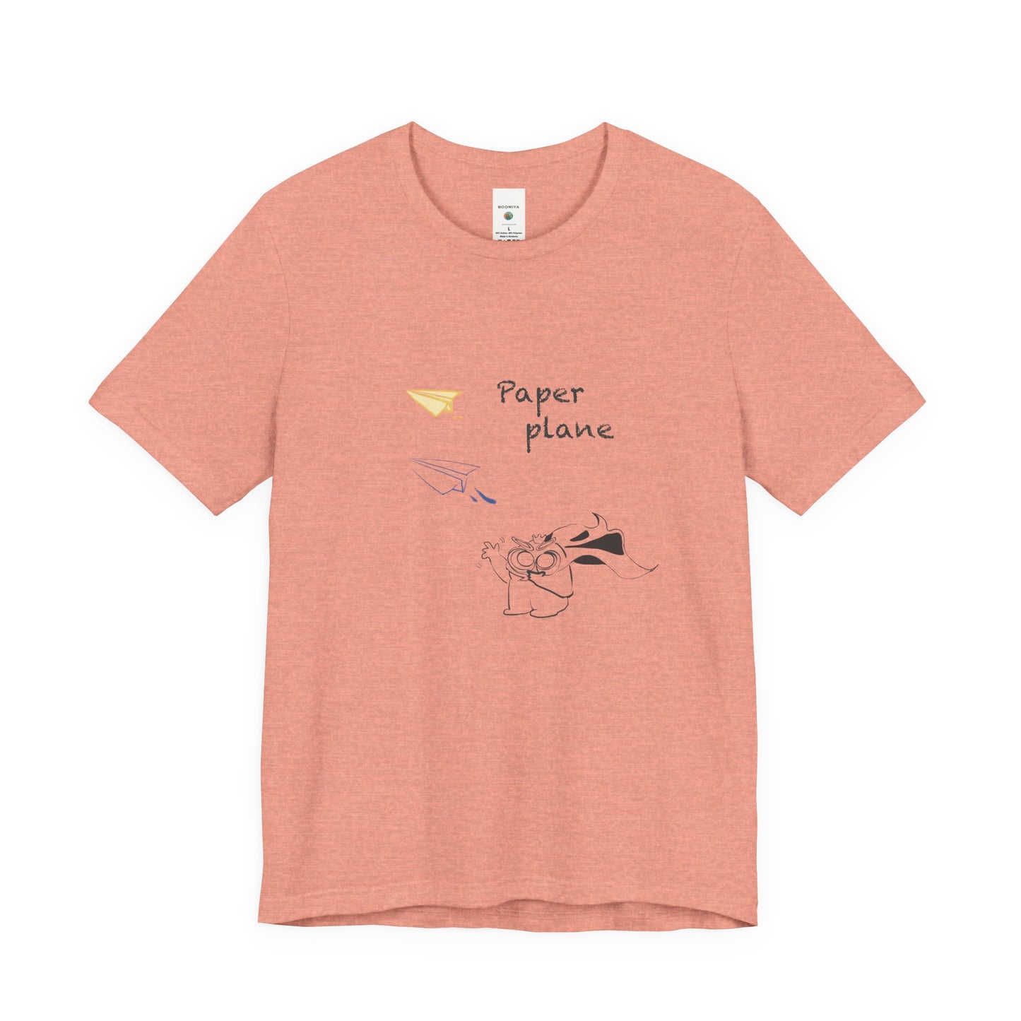 Paper Plane Tomo   T-Shirt —  Minimal Cute Tee|Soft Dream Graphic Shirt