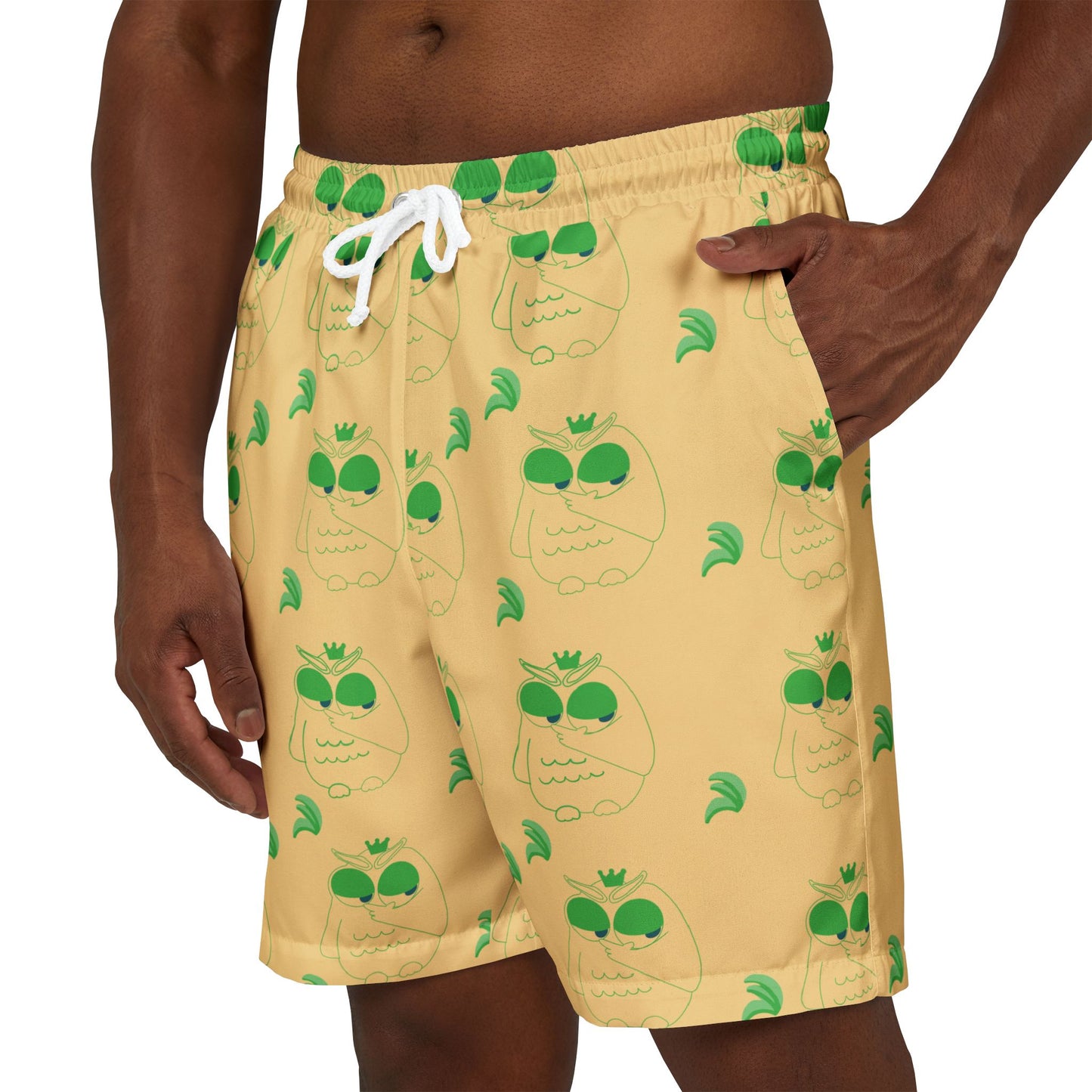 Unisex Poolside Swim Shorts - Fun Animal Print Swimwear, Beachwear, Summer Shorts, Vacation Essentials, Relaxing Getaways