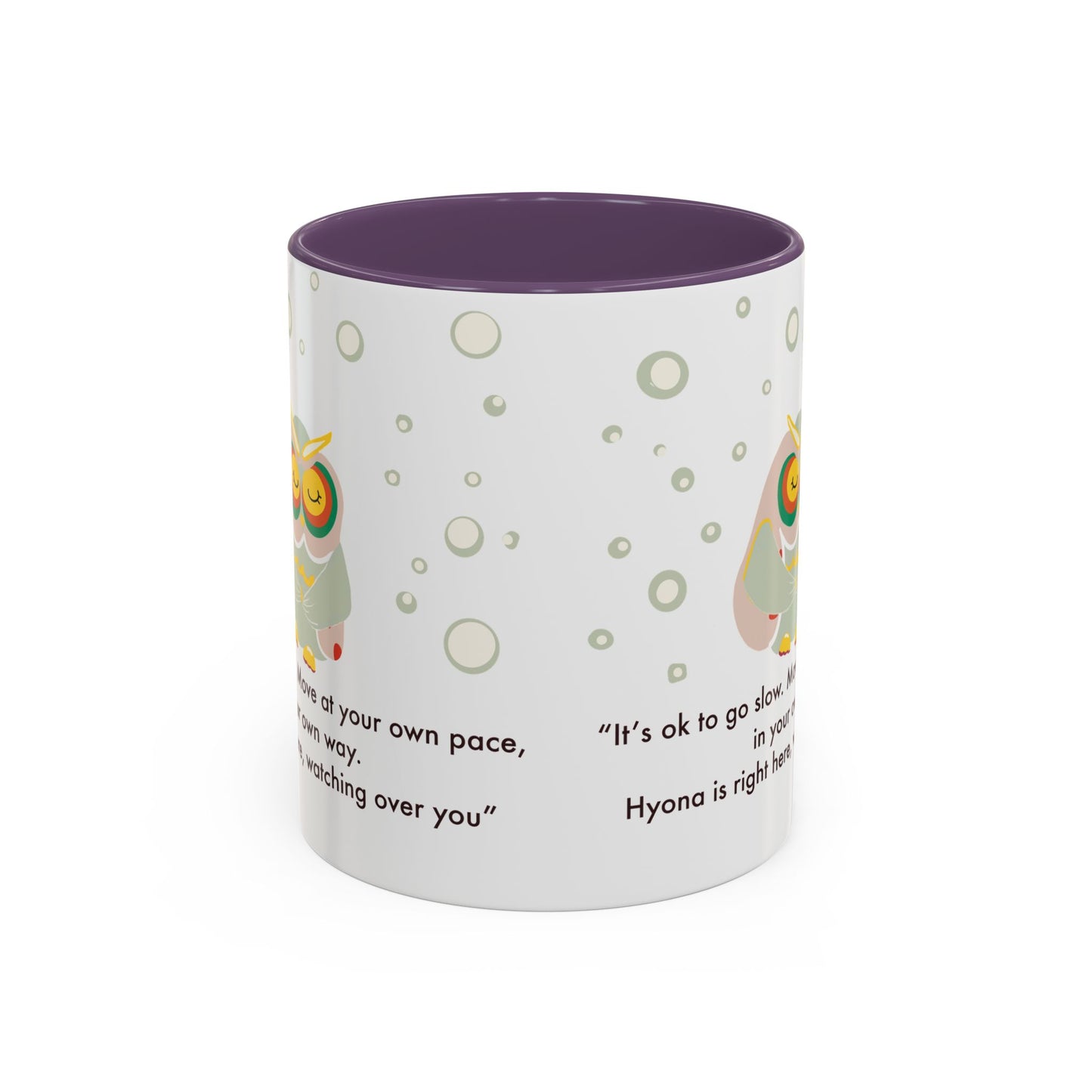Inspirational Owl Coffee Mug - Relaxing Gift for Coffee Lovers, Motivational Drinkware, Cute Home Decor, Self-Care Reminder