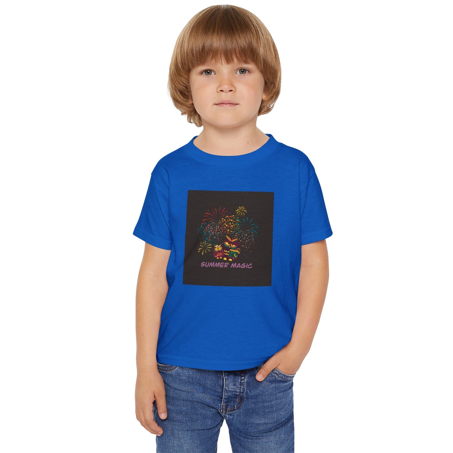 Summer Magic Toddler T-Shirt, Cute Summer Tee, Kids Fireworks Shirt, Children's Holiday Top, Fun Summer Apparel