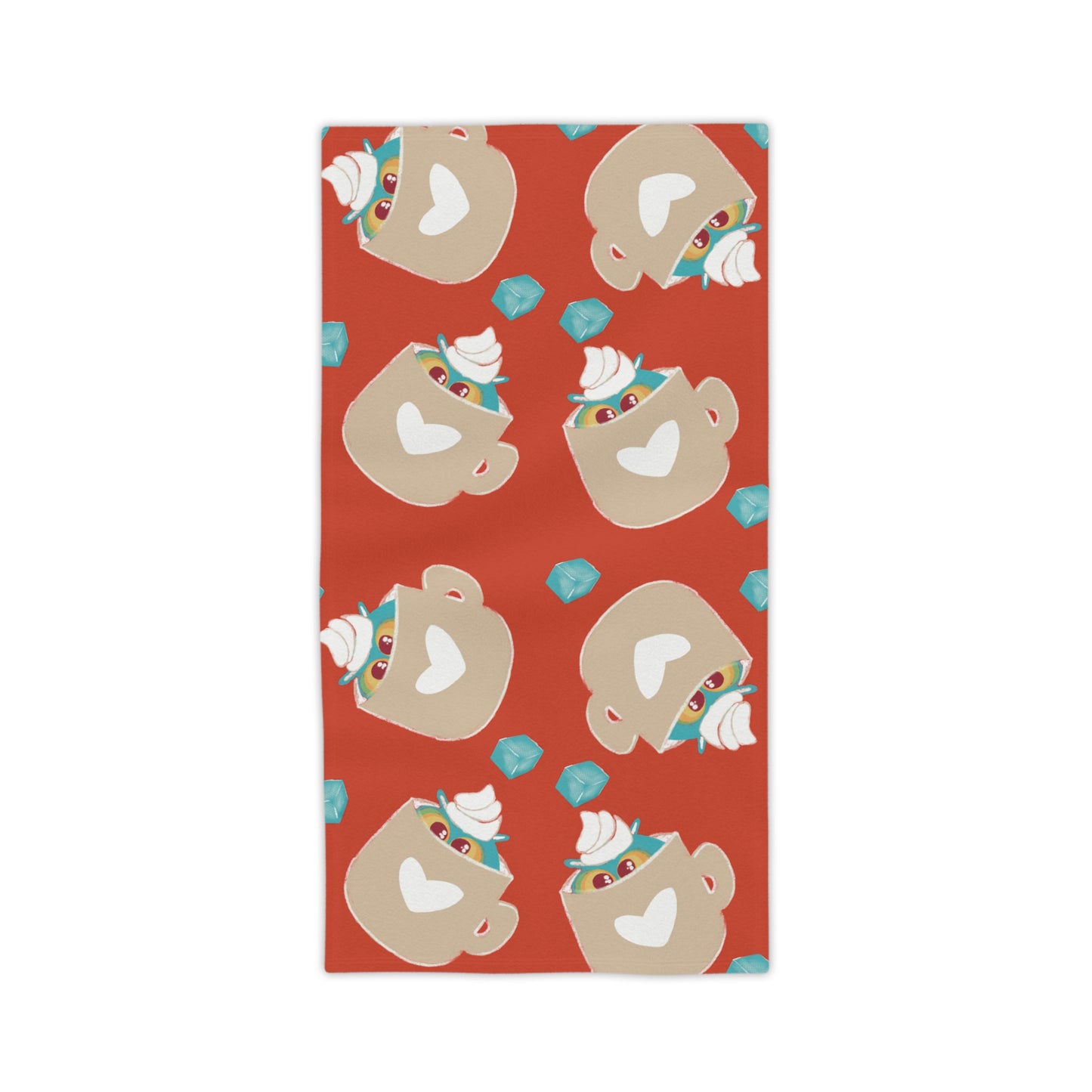 Charming Beach Towels with Cup Design, Fun Towels, Summer Essentials, Pool Days, Gift for Beach Lovers, Unique Beach Decor