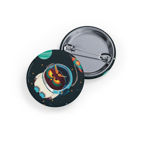 Space Cat Round Pins, Cute Pinback Buttons for Jackets, Enamel Badges, Nautical Gifts, Cat Lover Accessories