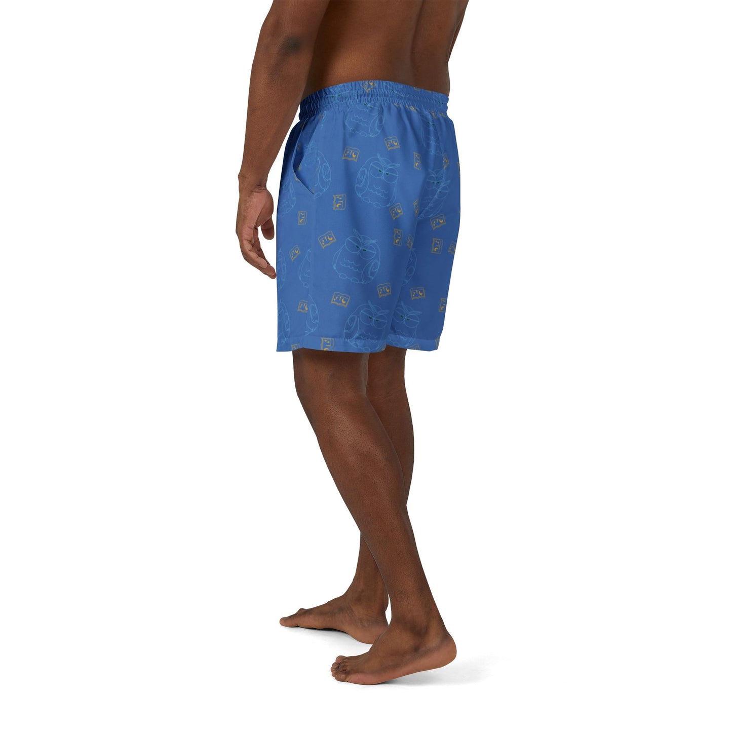 Unisex Swim Shorts with Fun Owl Pattern - Beachwear, Summer Essentials, Pool Party, Vacation Vibes, Gift for Him/Her