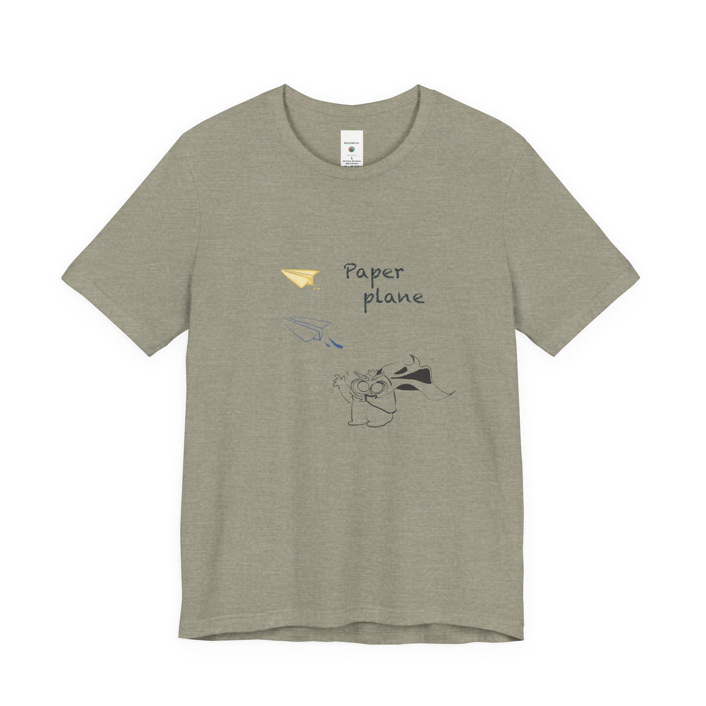 Paper Plane Tomo   T-Shirt —  Minimal Cute Tee|Soft Dream Graphic Shirt