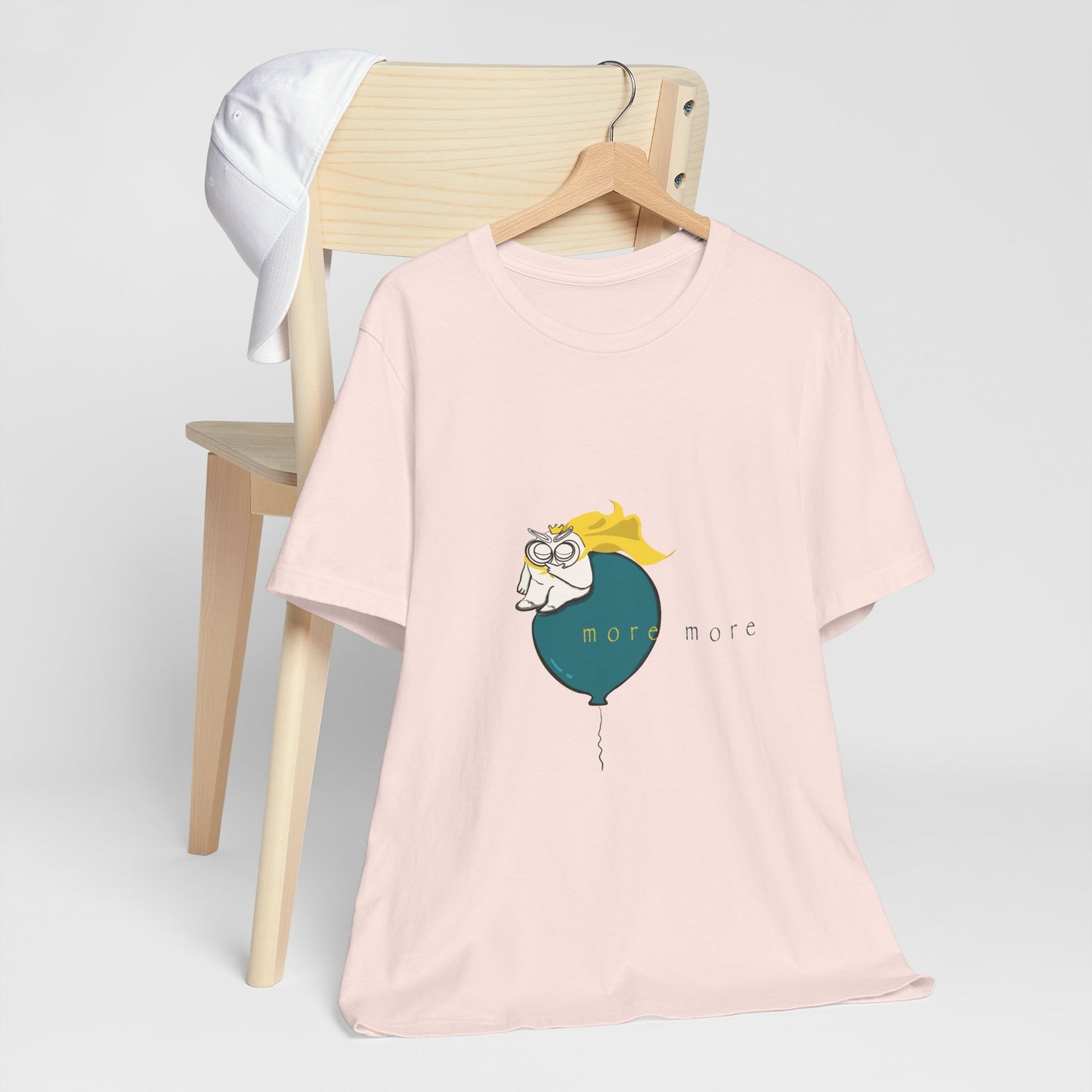 Tomo on Balloon Graphic Tee — "more more"