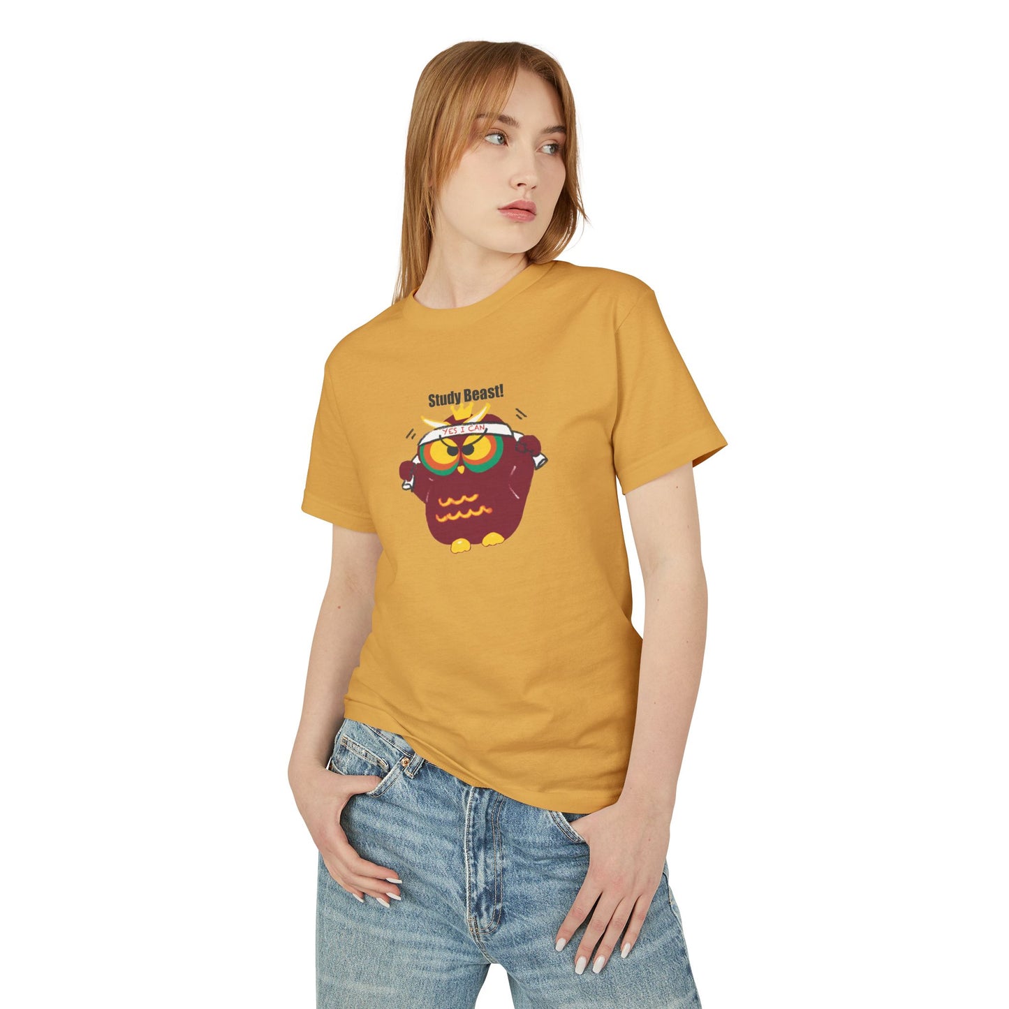 Study Beast Unisex Tee, Funny Owl Shirt, Student Gift, Study Motivational Apparel, College Humor T-Shirt